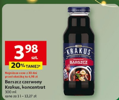 Barszcz czerwony Krakus, koncentrat promocja w Auchan