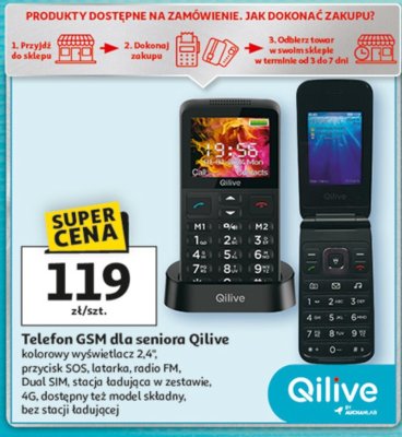 Telefon GSM dla seniora Qilive promocja w Auchan