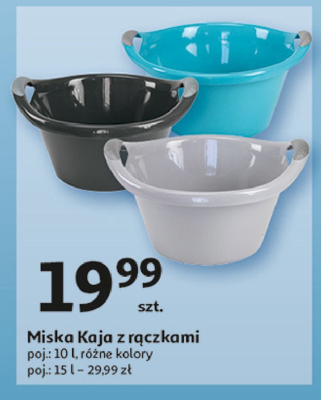 Miska kaja z rączkami 10 l promocja w Auchan