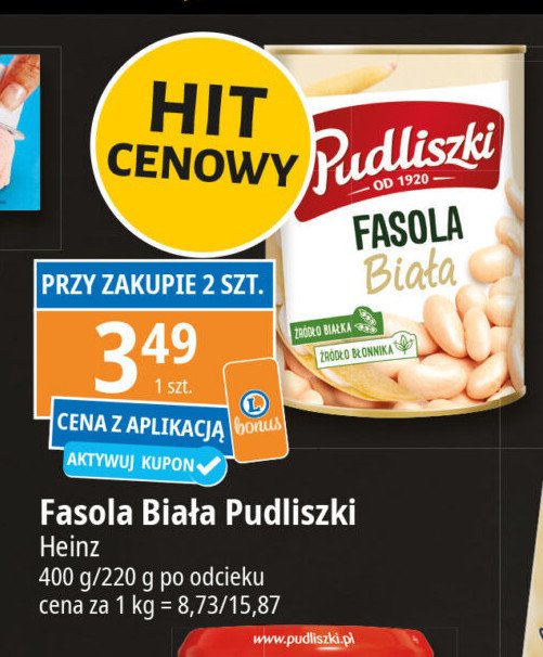 Fasola biała Pudliszki promocja w Leclerc