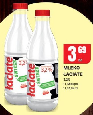 Mleko Łaciate 3,2% 1 l, Mlekpol promocja w Chorten