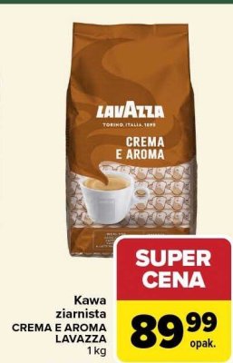 Kawa ziarnista CREMA E AROMA 1 kg promocja w Carrefour