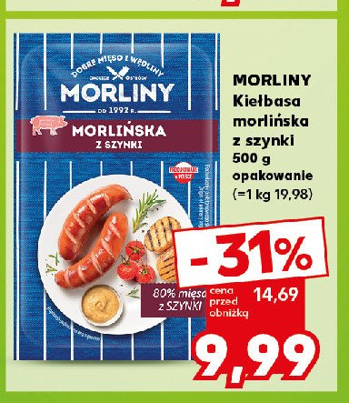 Kiełbasa morlińska z szynki Morliny promocja