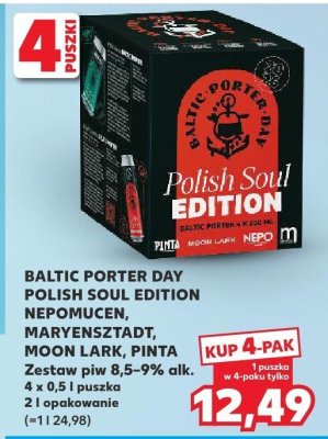 Zestaw piw Baltic Porter Day Polish Soul Edition Nepomucen, Maryensztadt, Moon Lark, Pinta 8.5-9% alk. promocja w Kaufland