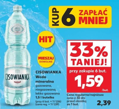 Woda mineralna gazowana 1,5 l promocja w Kaufland