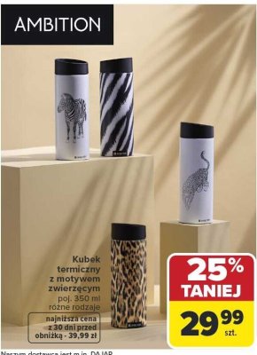Kubek termiczny z motywem zwierzęcym poj. 350 ml różne rodzaje promocja w Carrefour