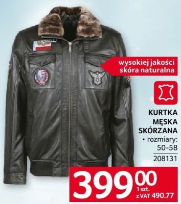Kurtka męska skórzana promocja w Selgros