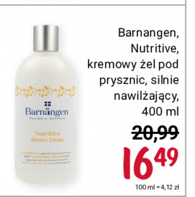 Kremowy żel pod prysznic Barnangen nutritive promocja