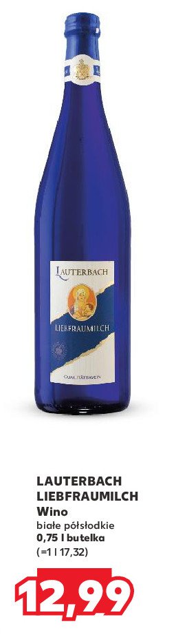 Wino Lauterbach liebfraumilch promocja w Kaufland