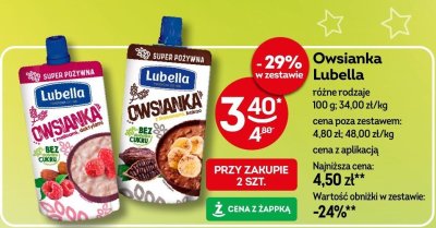 Owsianka Lubella różne rodzaje promocja w Żabka