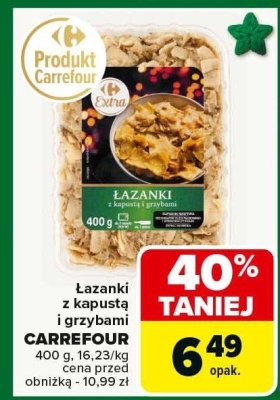 Łazanki z kapustą i grzybami CARREFOUR promocja w Carrefour Market