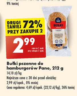 Bułki do hamburgerów Pano promocja w Biedronka