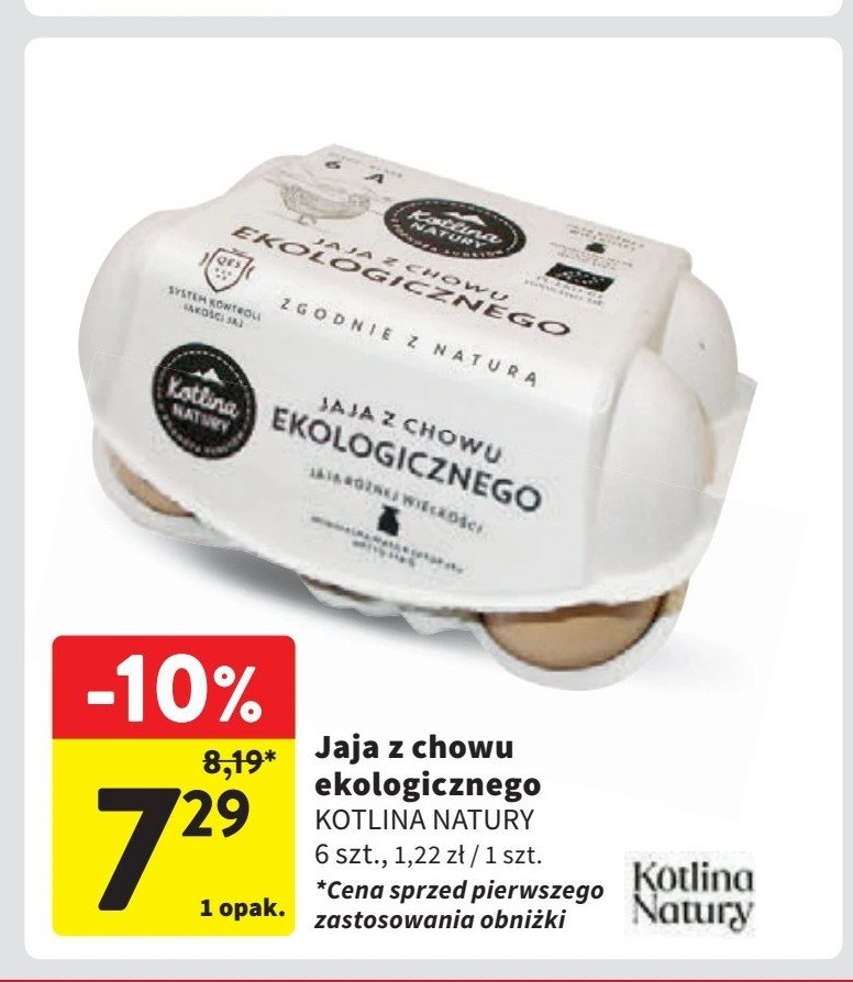 Jaja ekologiczne Kotlina natury promocja w Intermarche