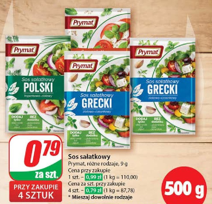 Sos sałatkowy grecki Prymat promocja w Dino