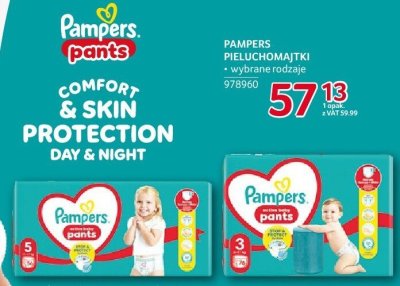Pieluchomajtki Pampers Pants wybrane rodzaje promocja w Selgros