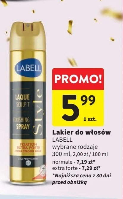 Lakier do włosów extra mocny Labell promocja