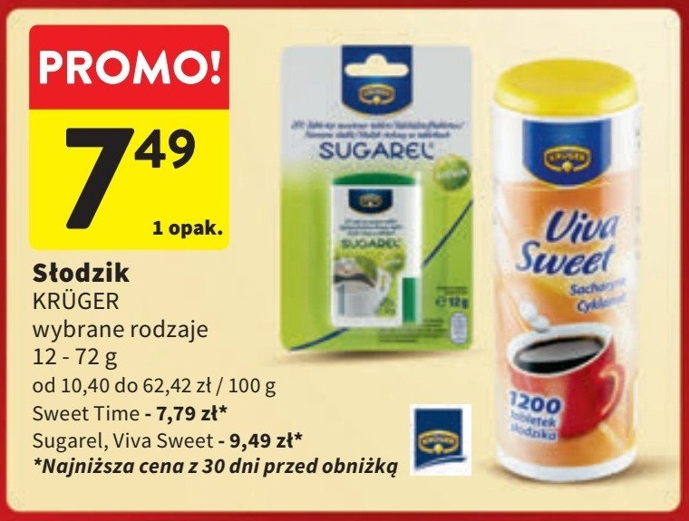 Słodzik viva sweet Kruger promocja w Intermarche