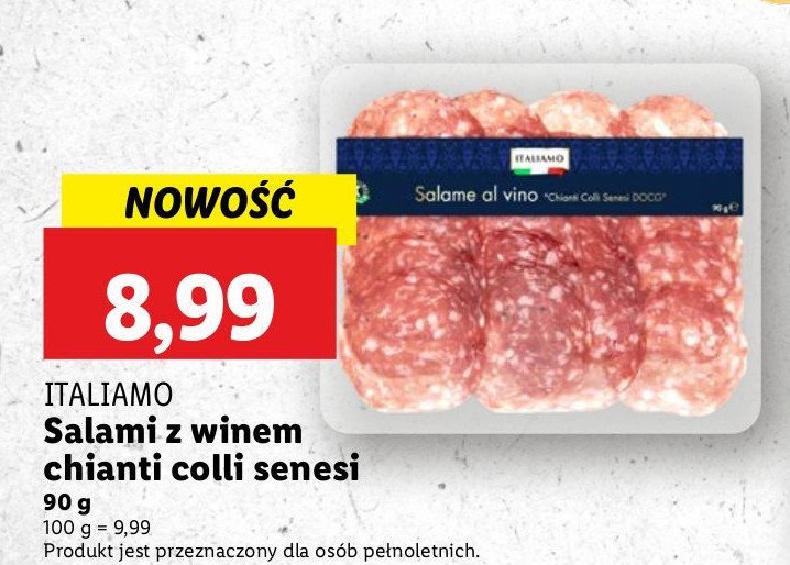 Salami al vino Italiamo promocja w Lidl
