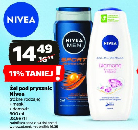 Żel pod prysznic Nivea men sport promocja