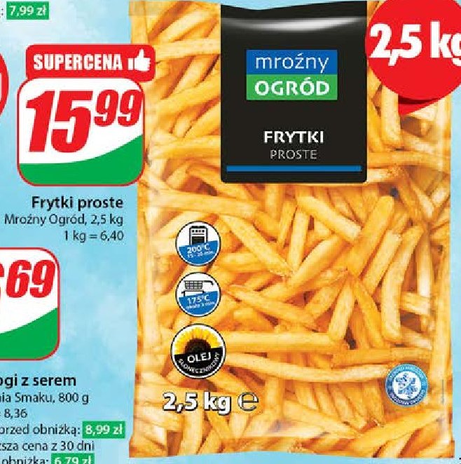 Frytki proste promocja w Dino