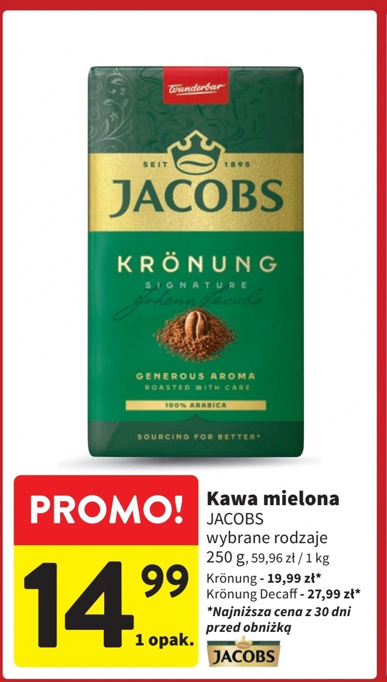 Kawa Jacobs kronung decaf promocja