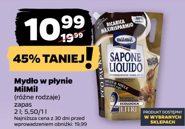 Mydło argan & miele Milmil promocja