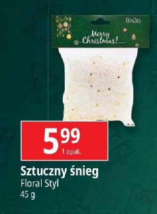 Sztuczny śnieg Floral styl promocja w Leclerc