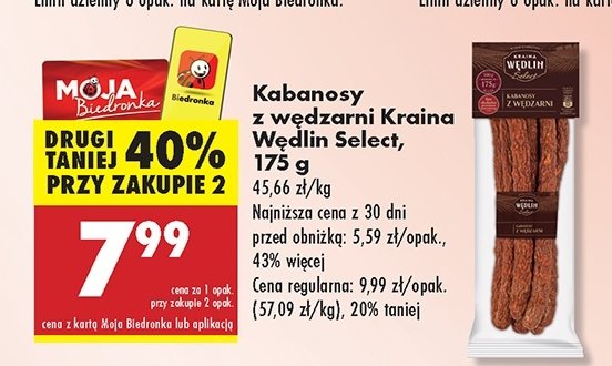 Kabanosy z wędzarni Kraina wędlin promocja