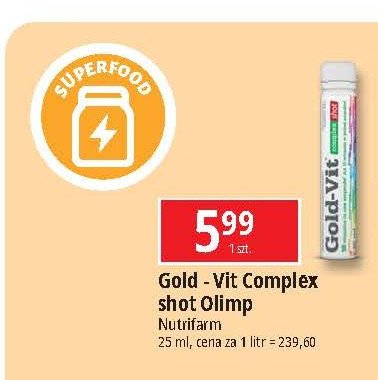 Shot o smaku cytrynowym Olimp labs gold-vit c promocja