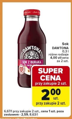 Sok DAWTONA 0,3 l promocja w Carrefour Express