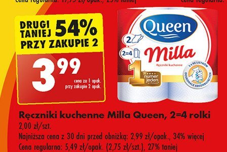 Ręcznik kuchenny 96 listków Queen milla promocja