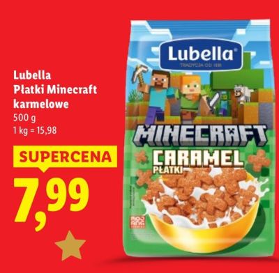 Płatki Minecraft karmelowe Lubella promocja w Lidl