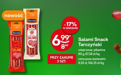 Salami Snack Tarczyński wieprzowe promocja w Żabka