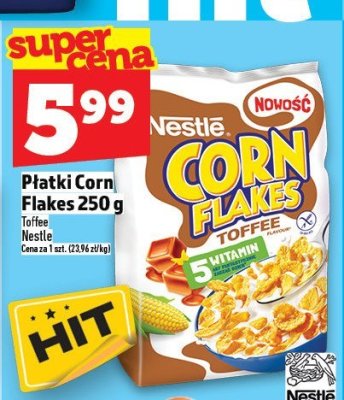 Płatki Corn Flakes Toffee promocja w TOPAZ