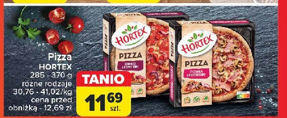Pizza z szynką i pieczarkami Hortex promocja w Carrefour Market