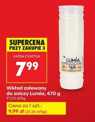 Wkład zalewany do zniczy  promocja w Biedronka