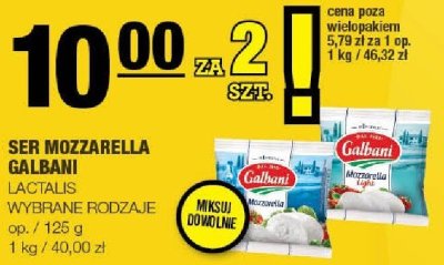 Ser mozzarella Galbani Lactalis promocja w SPAR