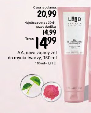 Żel do mycia twarzy nawilżający Aa laab promocja