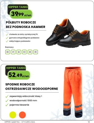 Spodnie robocze ostrzegawcze wodoodporne promocja w HIPPER.pl