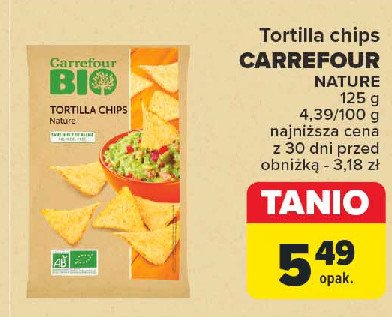 Chipsy tortilla classic Carrefour bio promocja