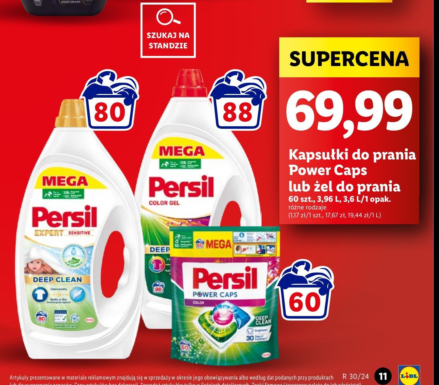 Kapsułki do prania deep clean PERSIL POWER CAPS promocja