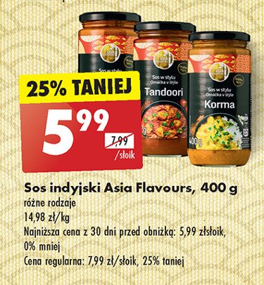 Sos korma Asia flavours promocja