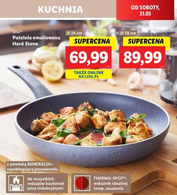 Patelnia emaliowana hard stone 24 cm Tefal promocja