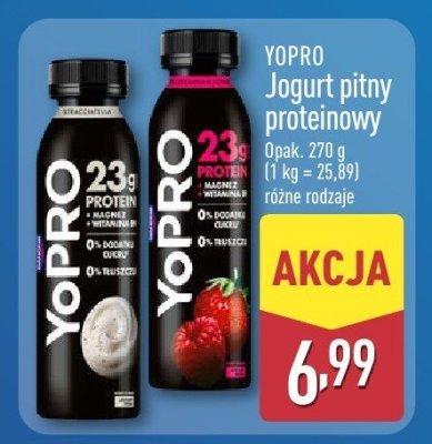 Jogurt pitny proteinowy różne rodzaje promocja w Aldi