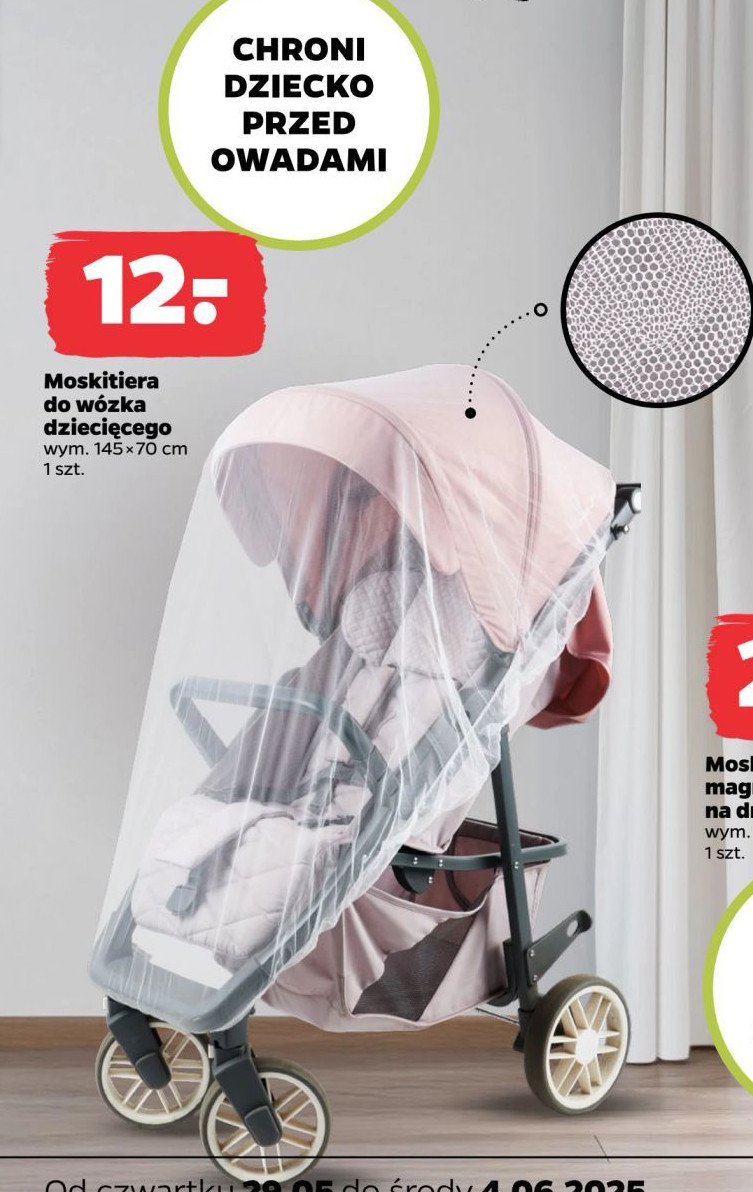 Moskitiera na wózek dziecięcy promocja w Netto
