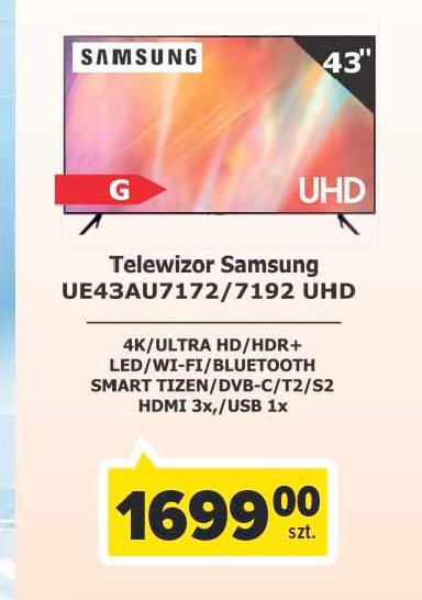 Telewizor 43" ue43au7192uxxh Samsung promocja