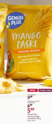 Suszone krążki mango Genuss Plus  promocja w Rossmann
