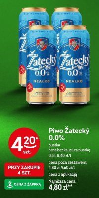 Piwo Żatecký 0.0% promocja w Żabka