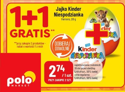 Jajko Kinder Niespodzianka promocja w POLOmarket