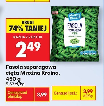 Fasola szparagowa cięta Mroźna Kraina promocja w Biedronka
